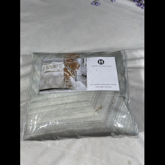 NIB $300 Hotel Collection Luster Geo Duvet Comforter Cover [ Full/ Queen ] #D285 - Picture 1 of 14